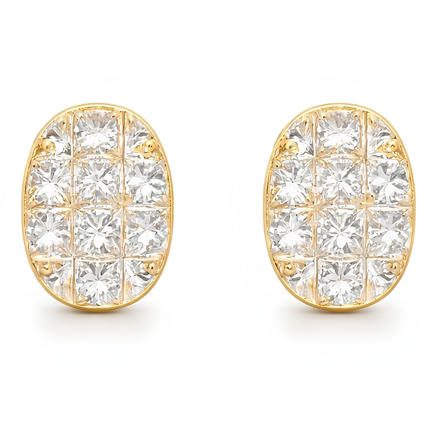 Κ18 GOLD EARRINGS WITH DIAMONDS