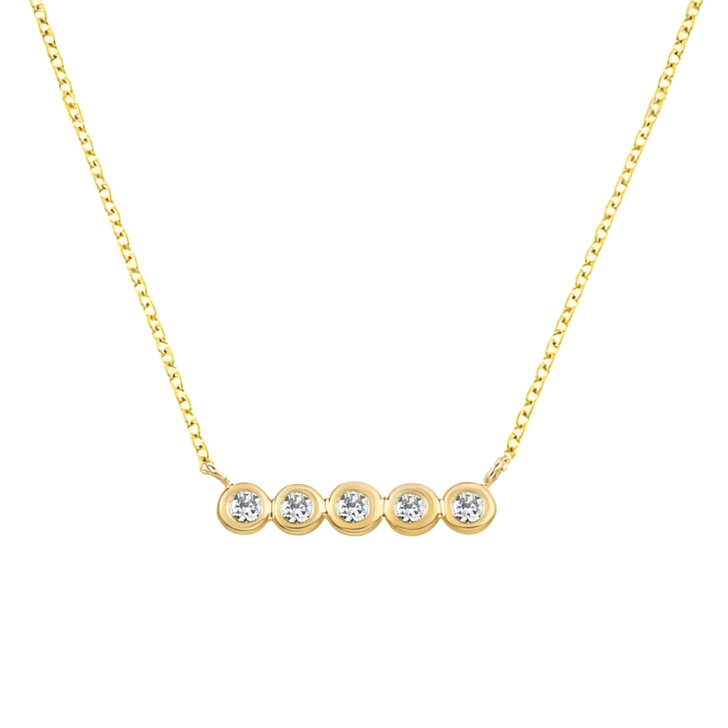 14K GOLD NECKLACE WITH DIAMONDS
