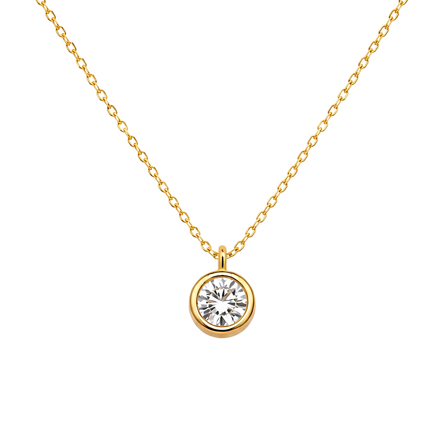 Κ18 GOLD NECKLACE WITH DIAMOND