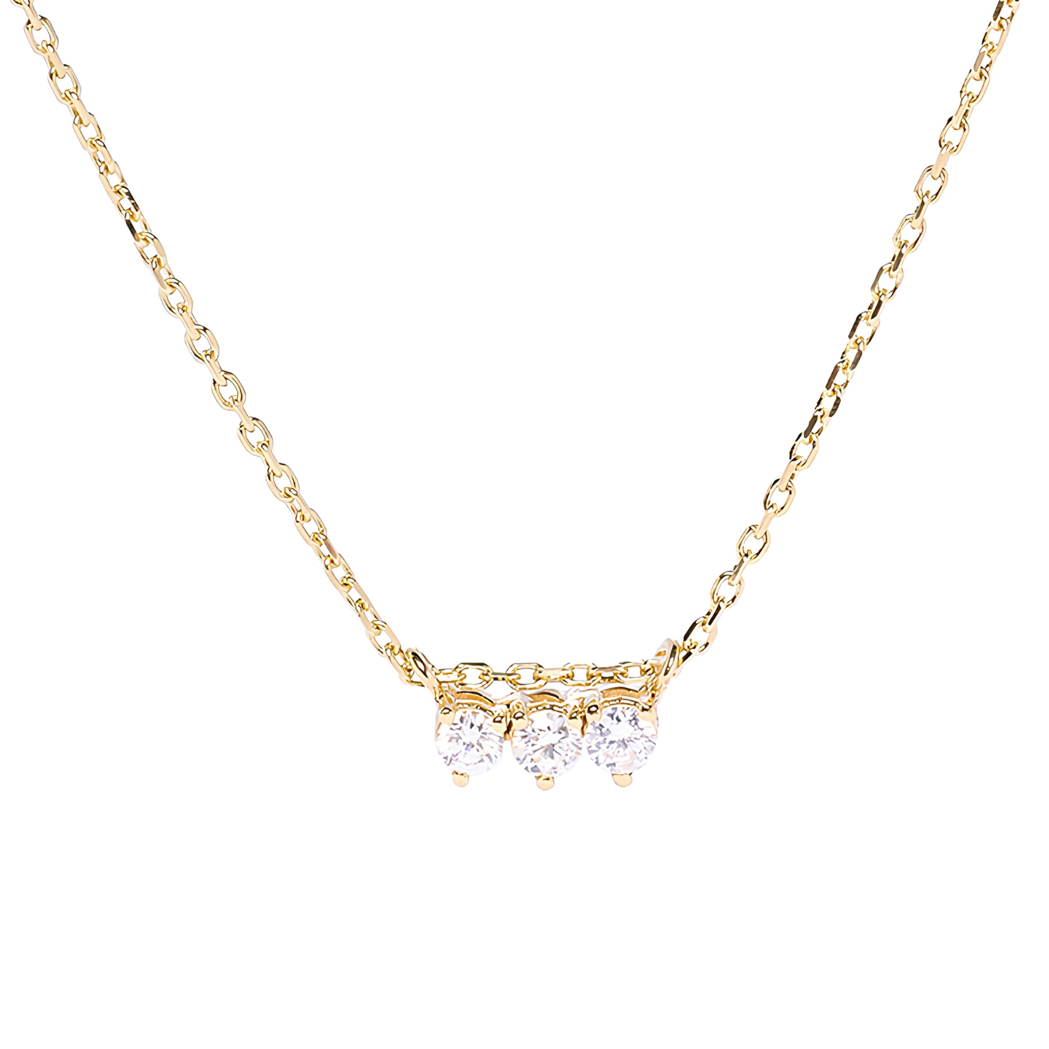 Κ18 GOLD NECKLACE WITH DIAMONDS