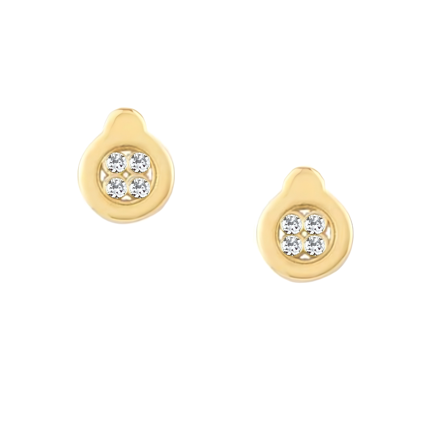 Κ14 GOLD EARRINGS WITH DIAMONDS