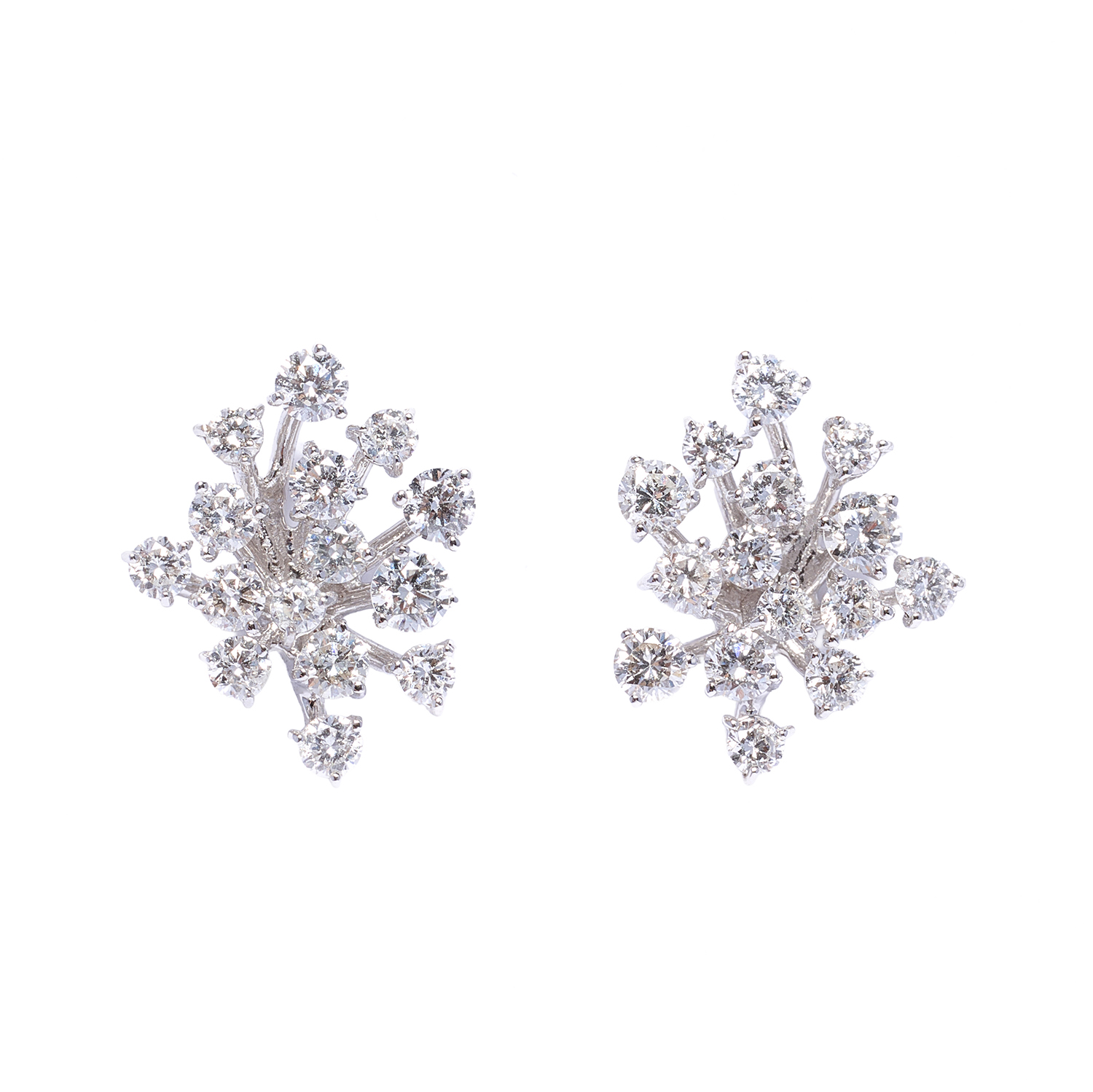 EARRINGS IN 18K WHITE GOLD WITH DIAMONDS