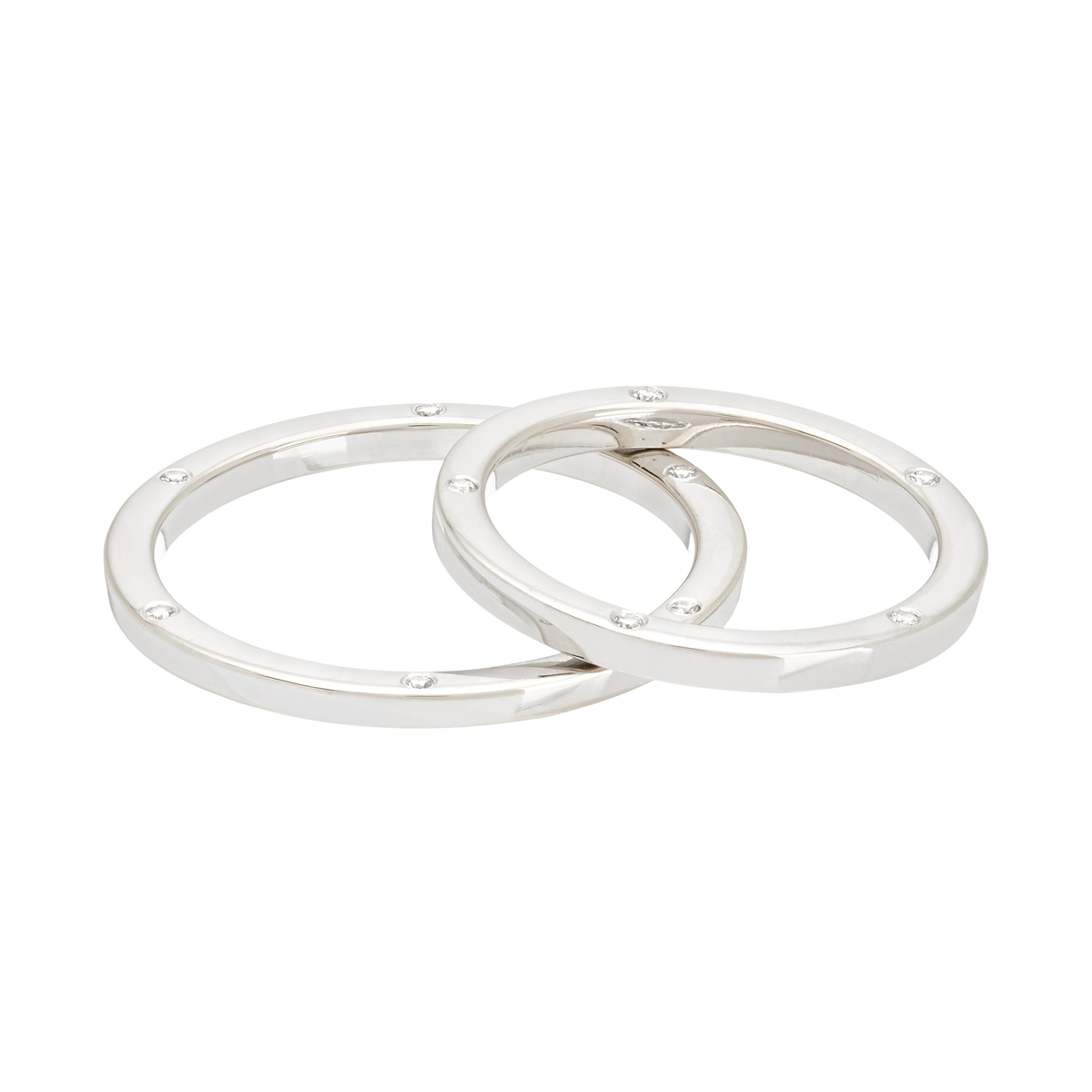 WHITE GOLD WEDDING RINGS K18