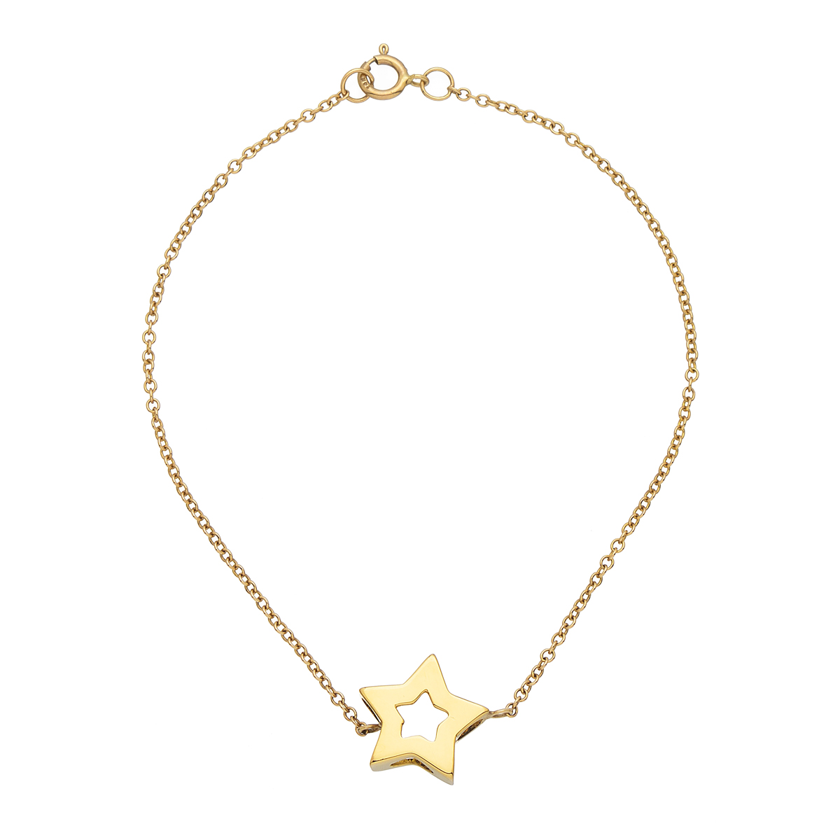 YELLOW GOLD BRACELET WITH STAR