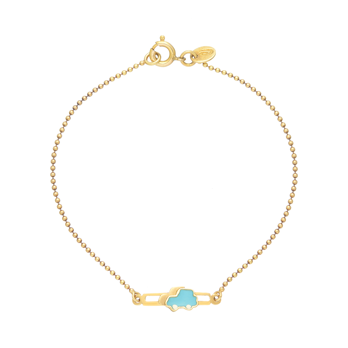 YELLOW GOLD BRACELET WITH CAR
