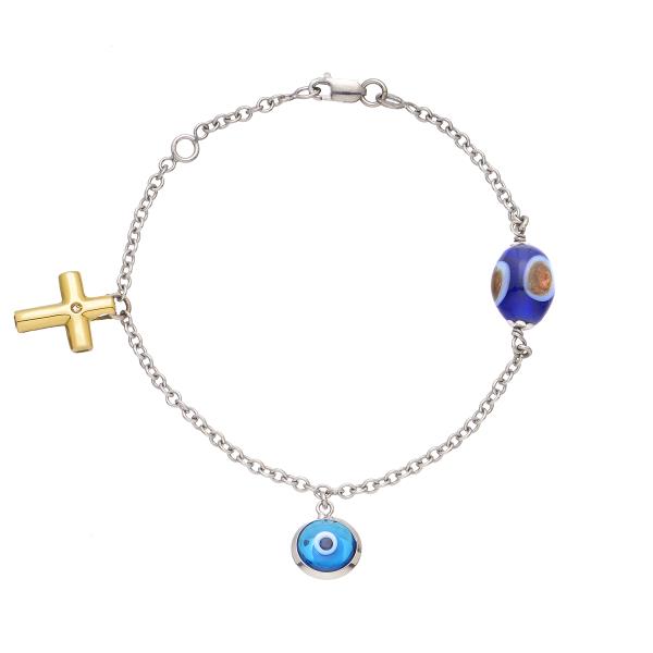 ΒΡΑΧΙΟΛΙ ΜΕ CHARMS ΛΕΥΚΟΧΡΥΣΟ Κ18