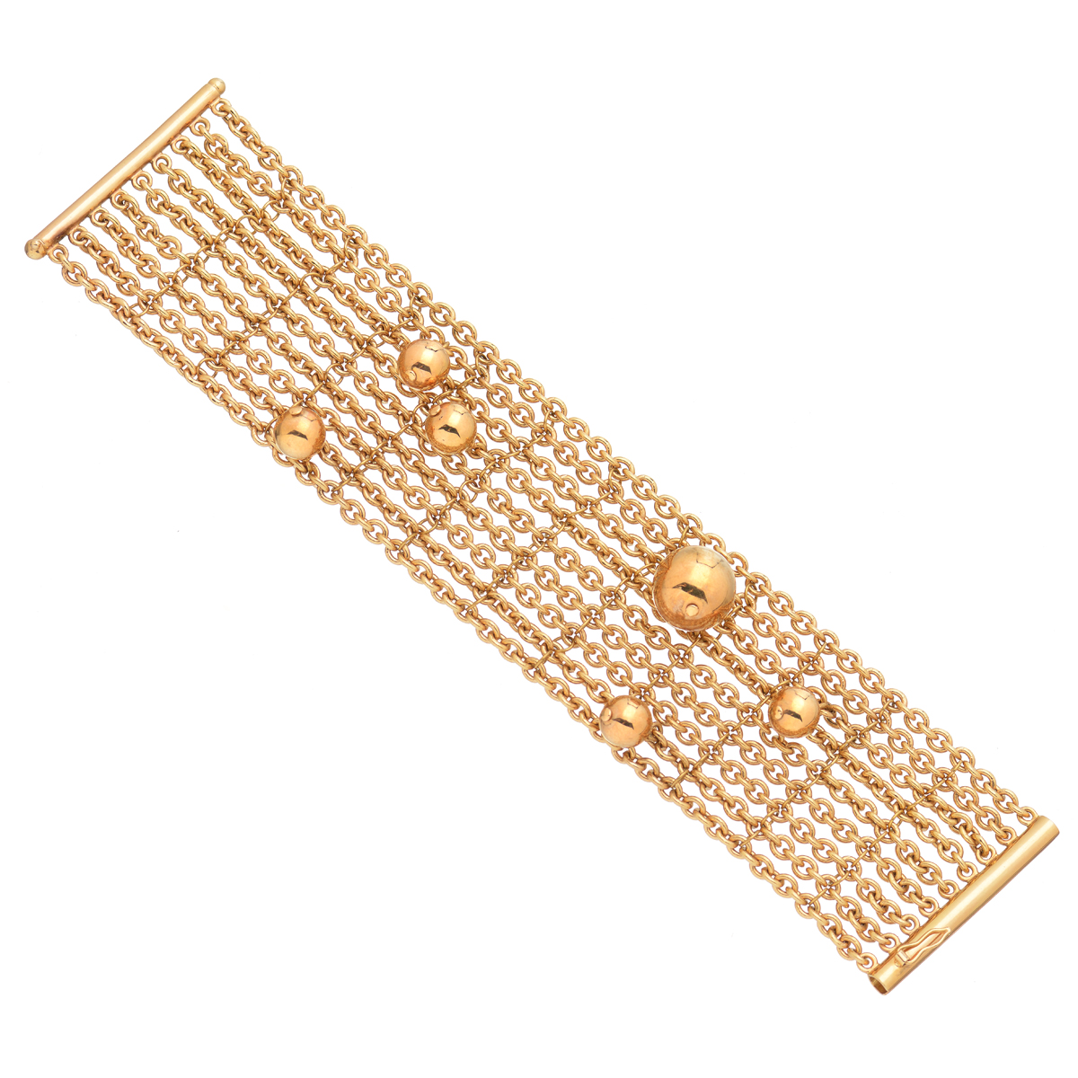 K18 ROSE GOLD BRACELET WITH MARBLES