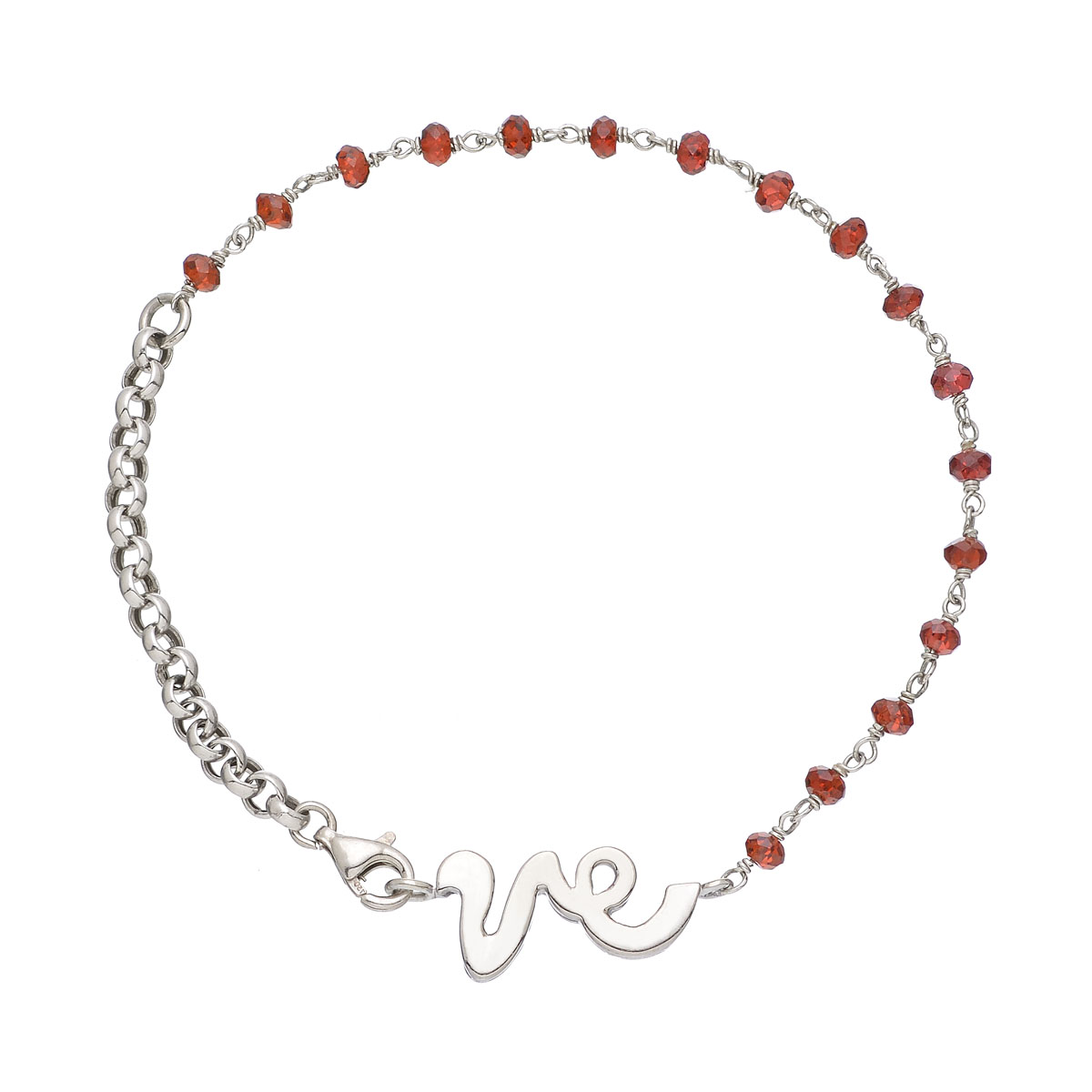 CAPRICORN BRACELET WITH GRANADE K18 WHITE GOLD
