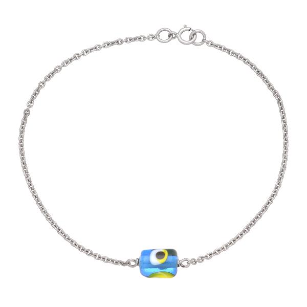 EVIL EYE BRACELET K14 WHITE GOLD