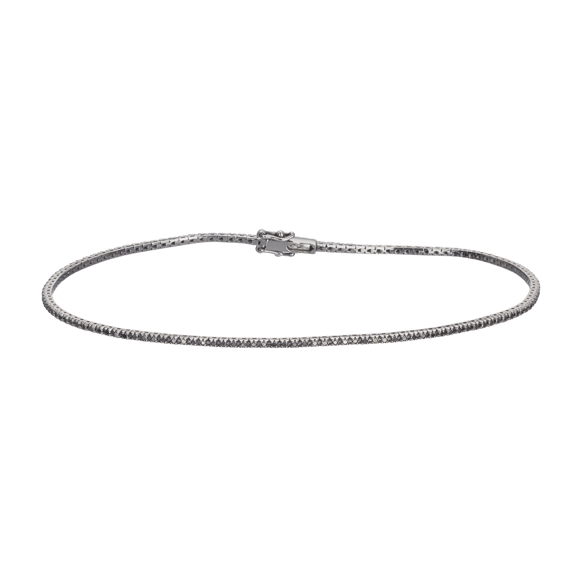 Κ18 GOLD BLACKENED BRACELET WITH BLACK DIAMONDS