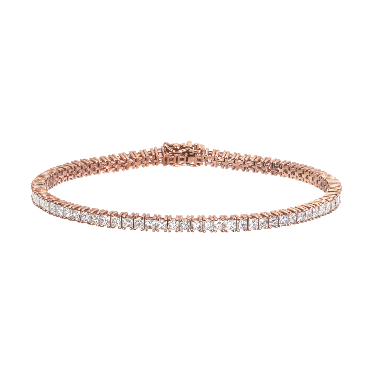 K18 ROSE GOLD DIAMOND TENNIS BRACELET