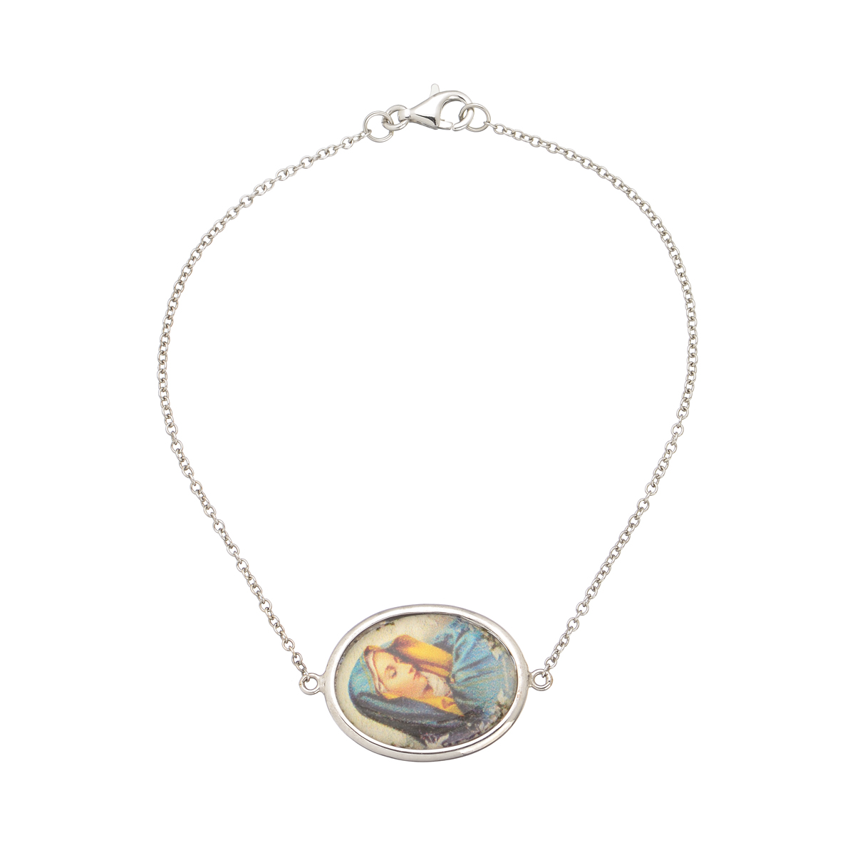 WHITE GOLD BRACELET WITH MADONNA