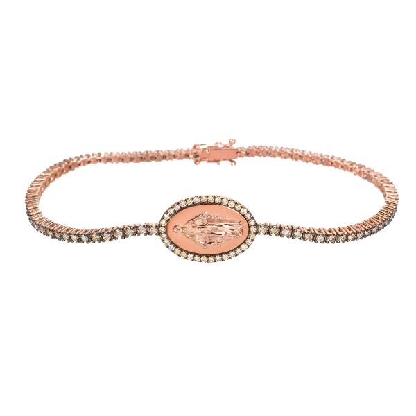 ROSE GOLD BRACELET WITH JESUS CHRIST