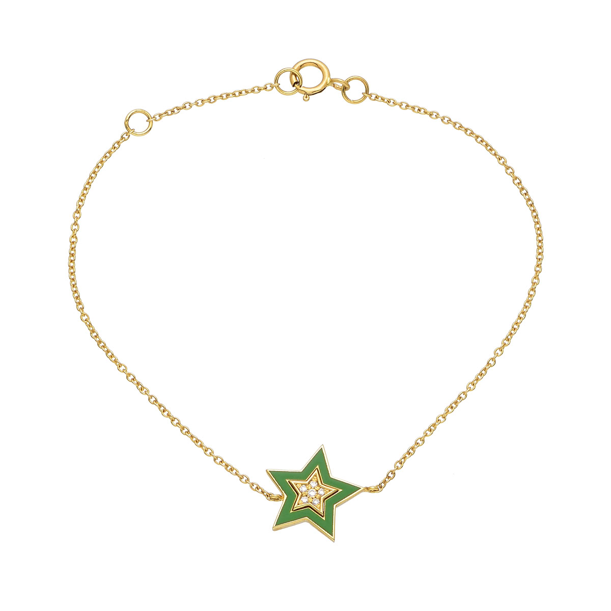 STAR DIAMOND BRACELET 18K YELLOW GOLD