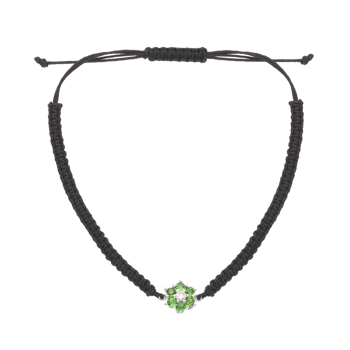 DIAMOND BRACELET WITH TSAVORITIS GOLD