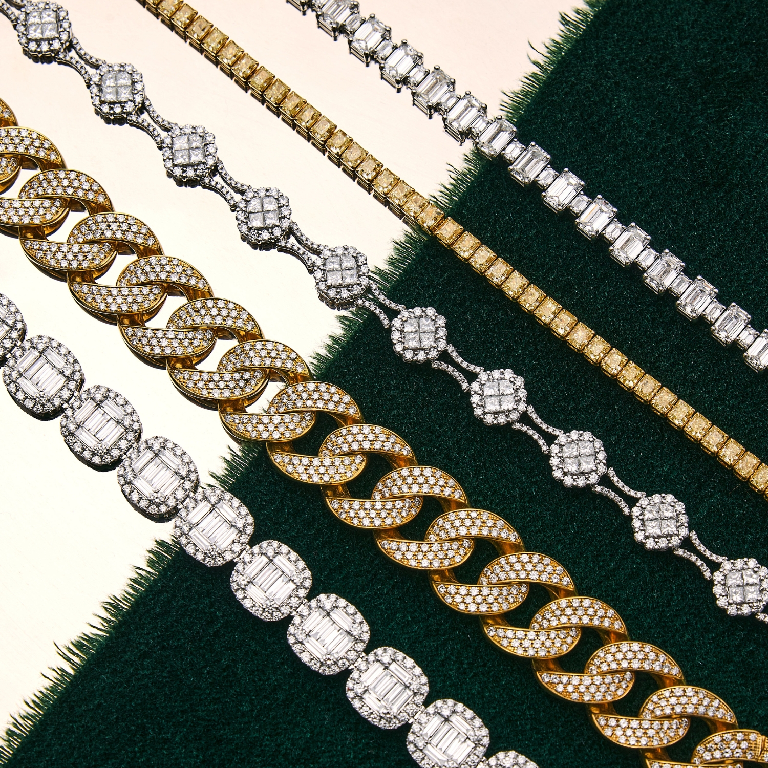 K18 YELLOW GOLD DIAMOND BRACELET