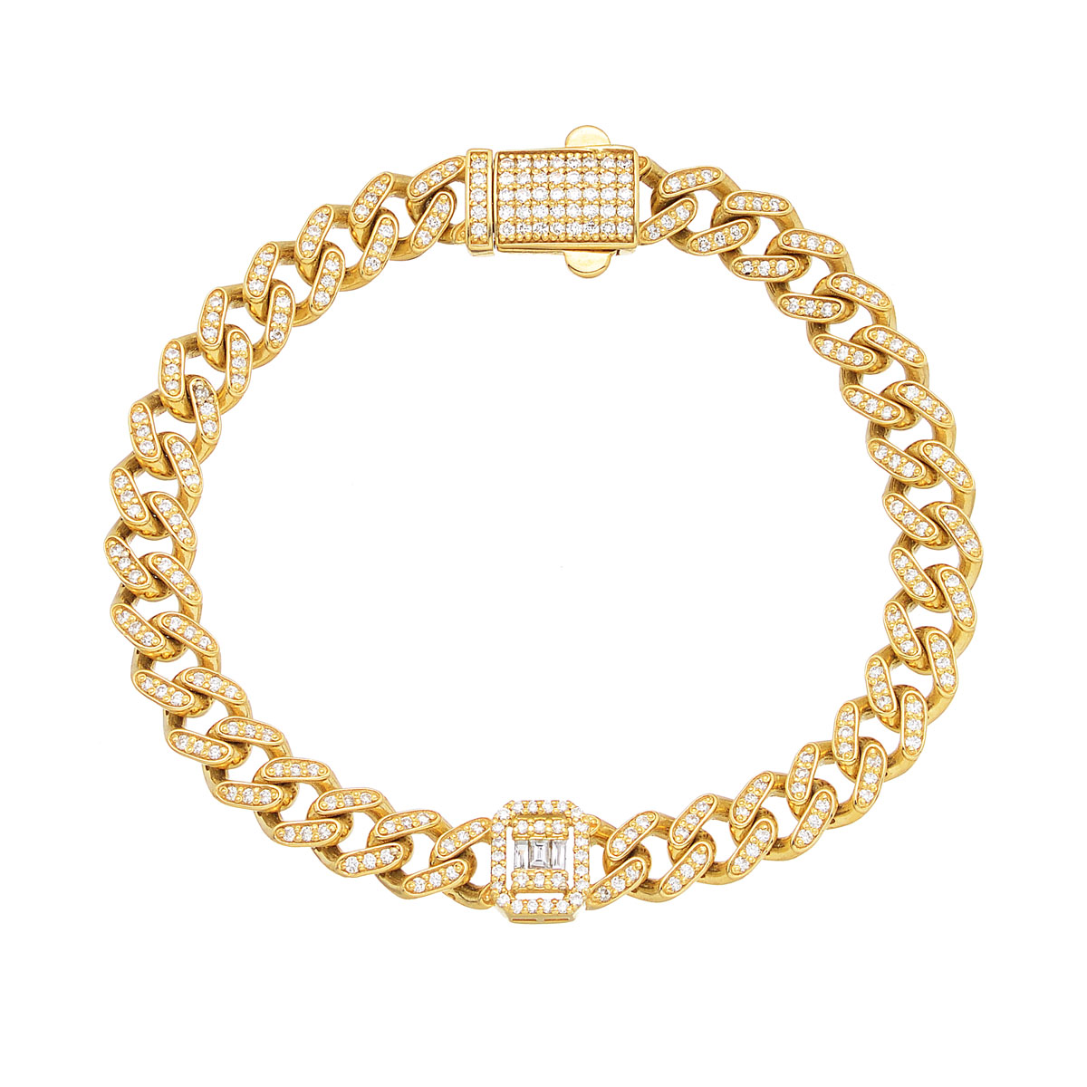DIAMOND BRACELET K18 YELLOW GOLD