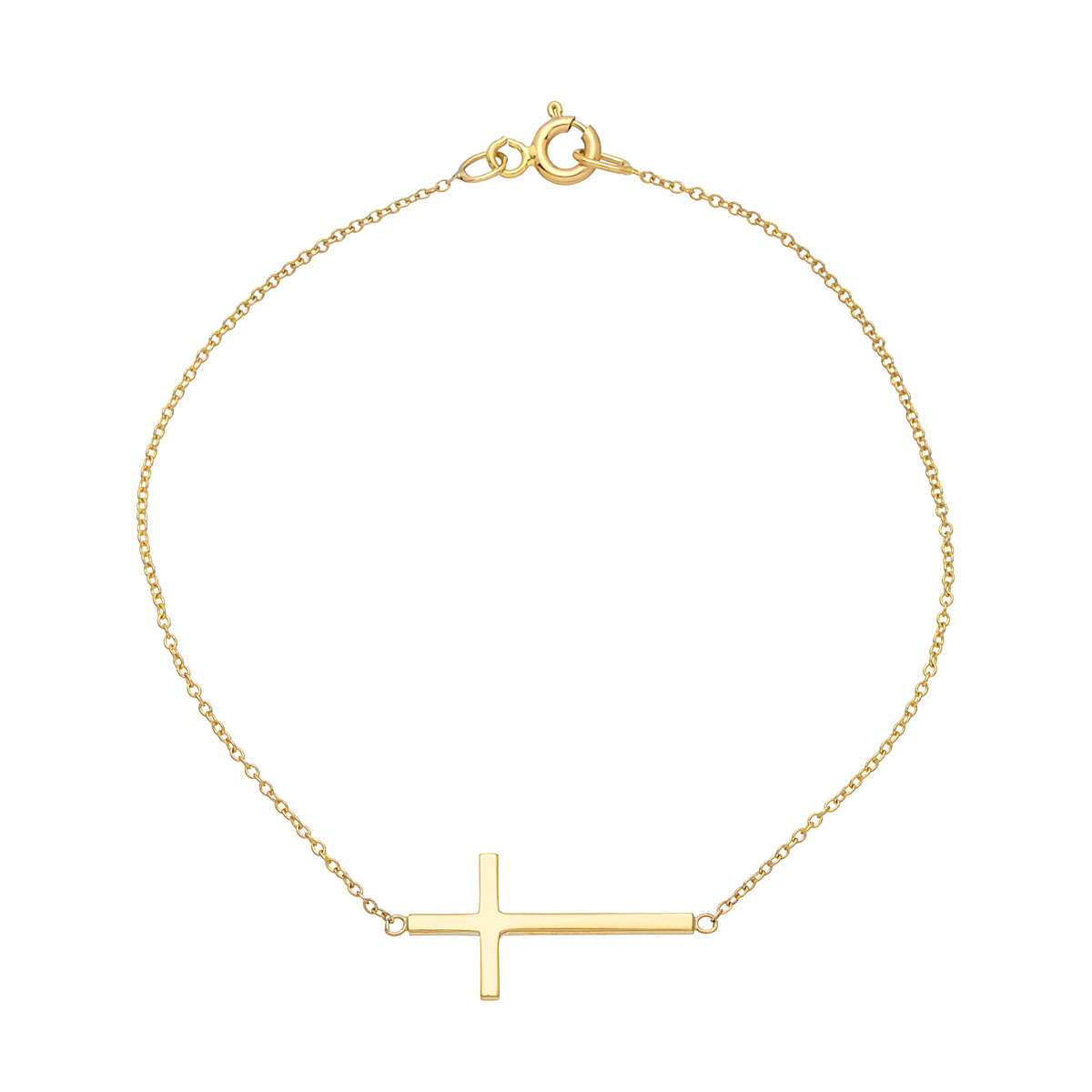 CROSS BRACELET YELLOW GOLD