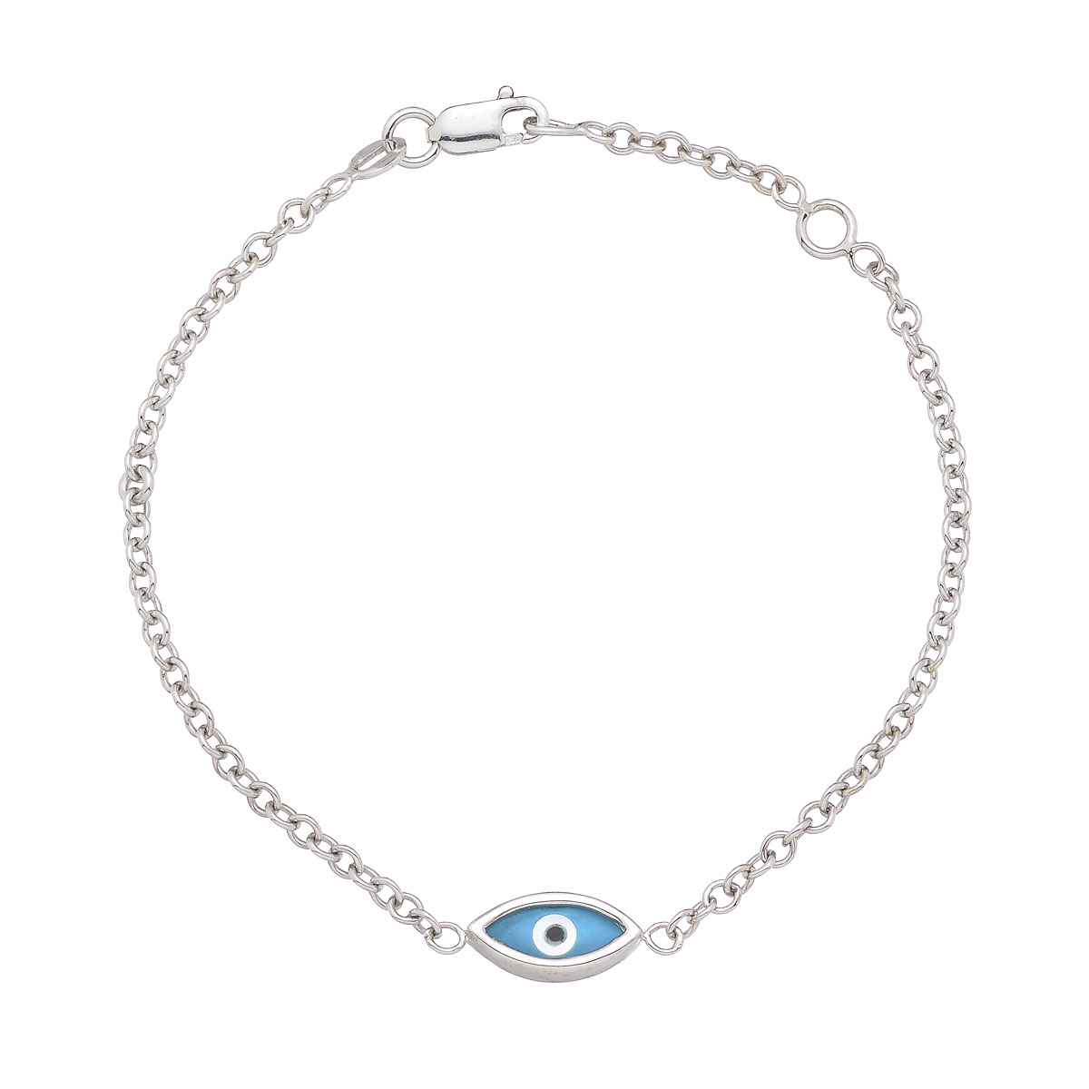 EVIL EYE BRACELET 18K WHITE GOLD
