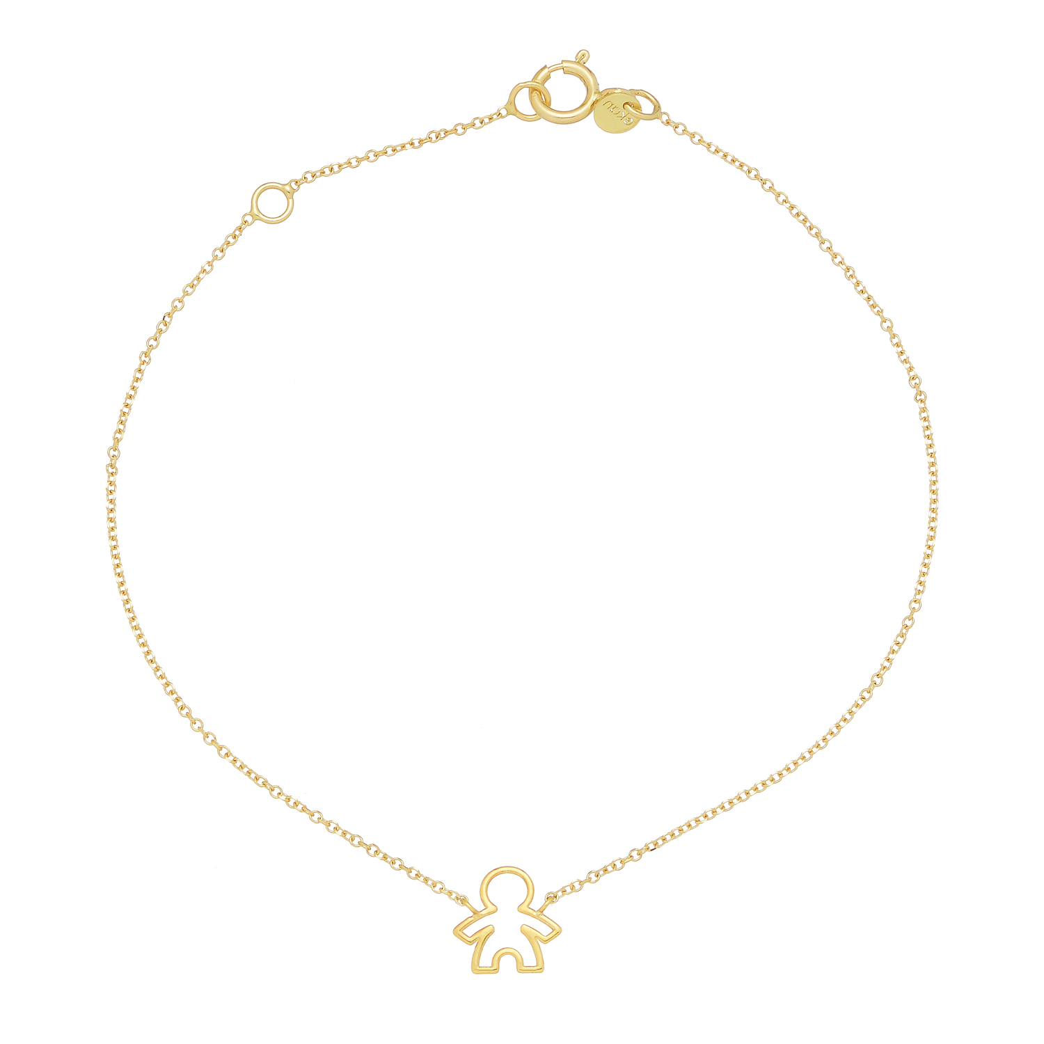 BRACELET Κ14 GOLD WITH BOY FIGURE