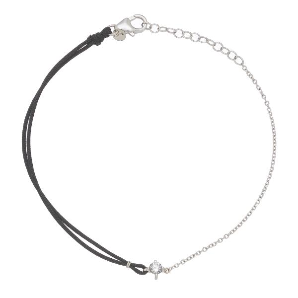BRACELET Κ14 WHITE GOLD AND DIAMOND