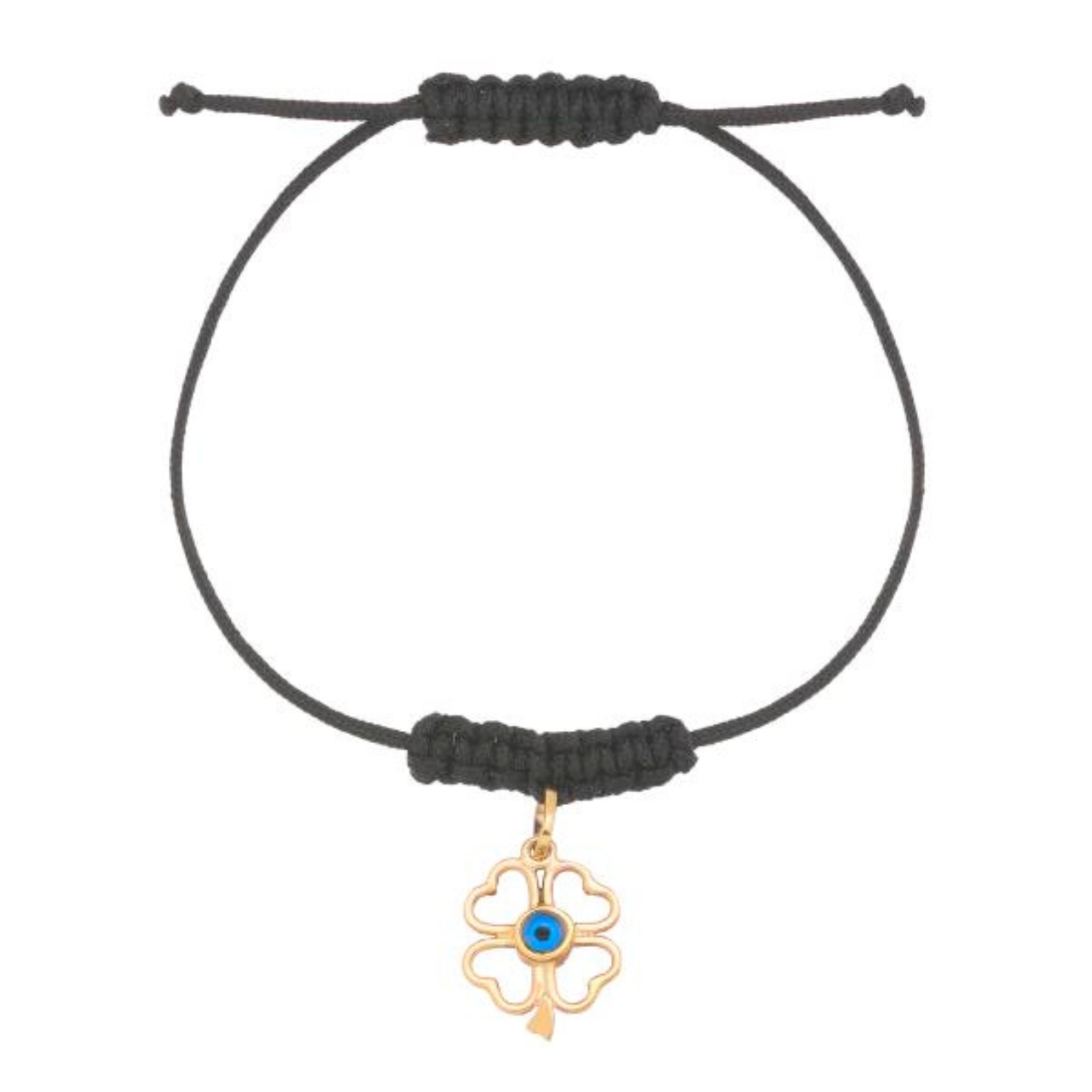BRACELET GOLD K14 WITH FOUR-LEAF CLOVER