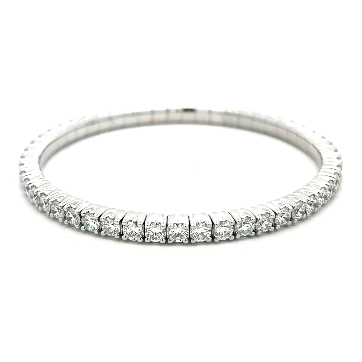 K18 WHITE GOLD TENNIS BRACELET WITH DIAMONDS