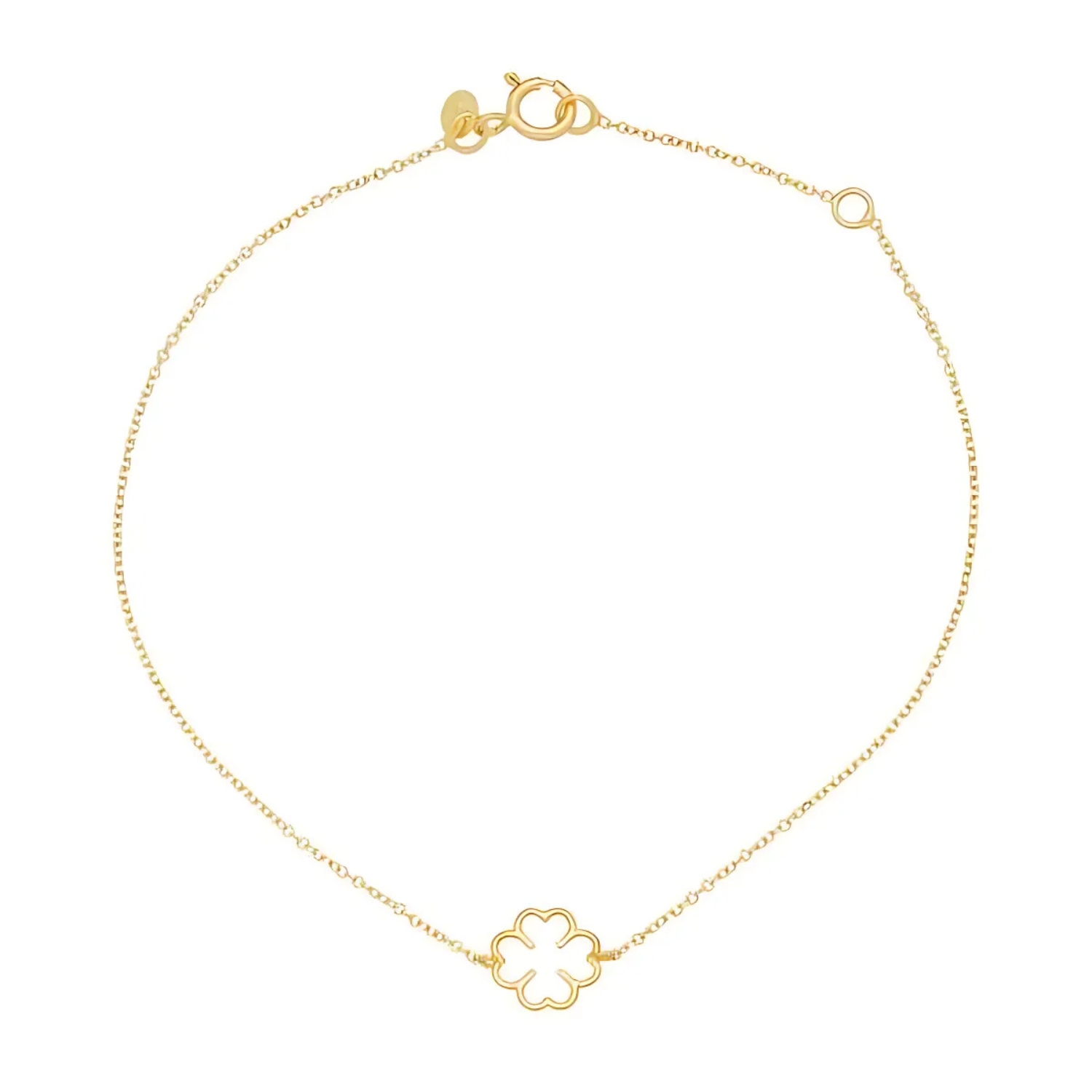K14 GOLD BRACELET WITH CLOVER