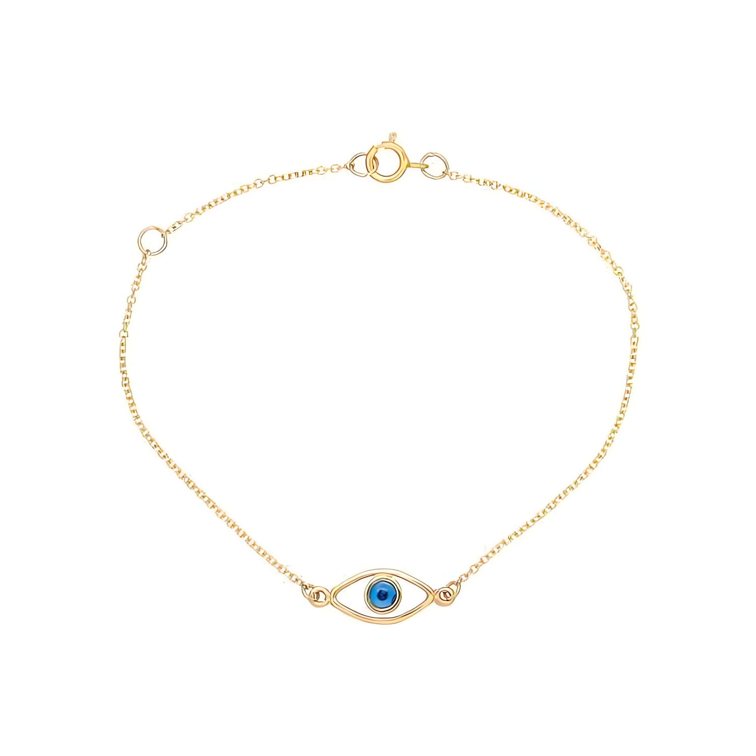 K14 GOLD BRACELET WITH EVIL EYE