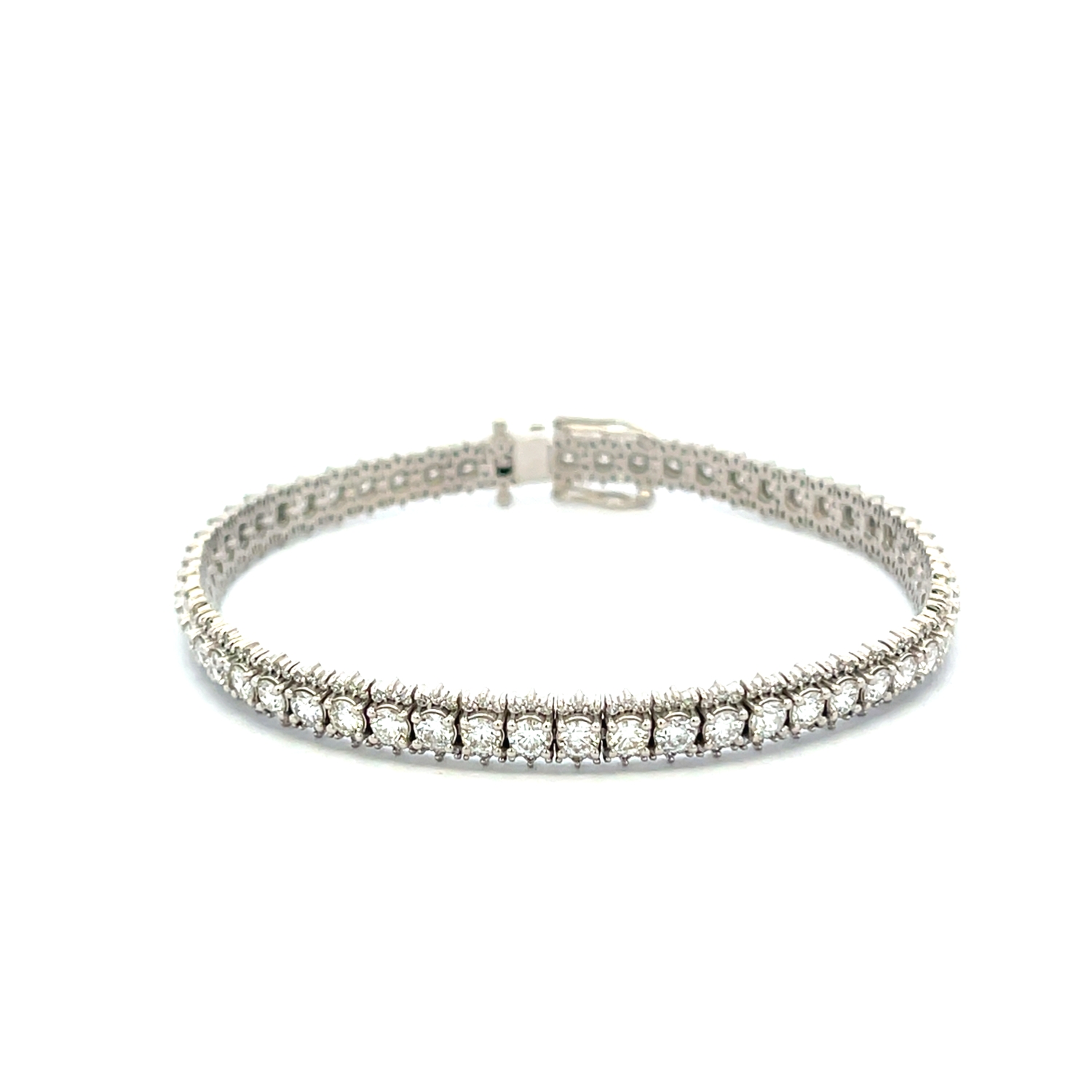 WHITE GOLD BRACELET K18 RIVIERA WITH DIAMONDS