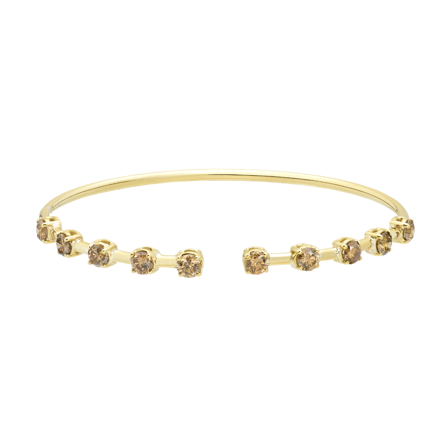 BRACELET K18 WITH BROWN DIAMONDS