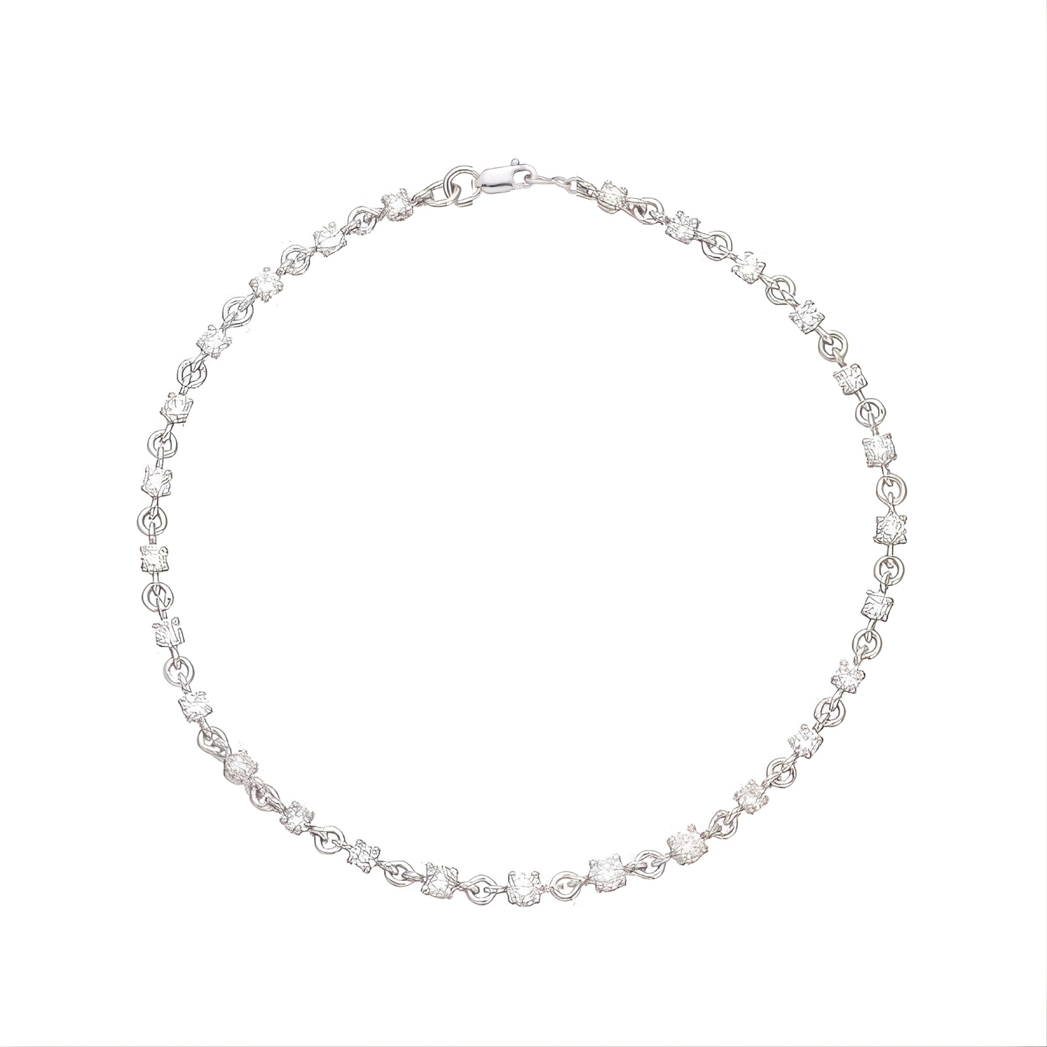 WHITE GOLD K18 BRACELET WITH DIAMONDS