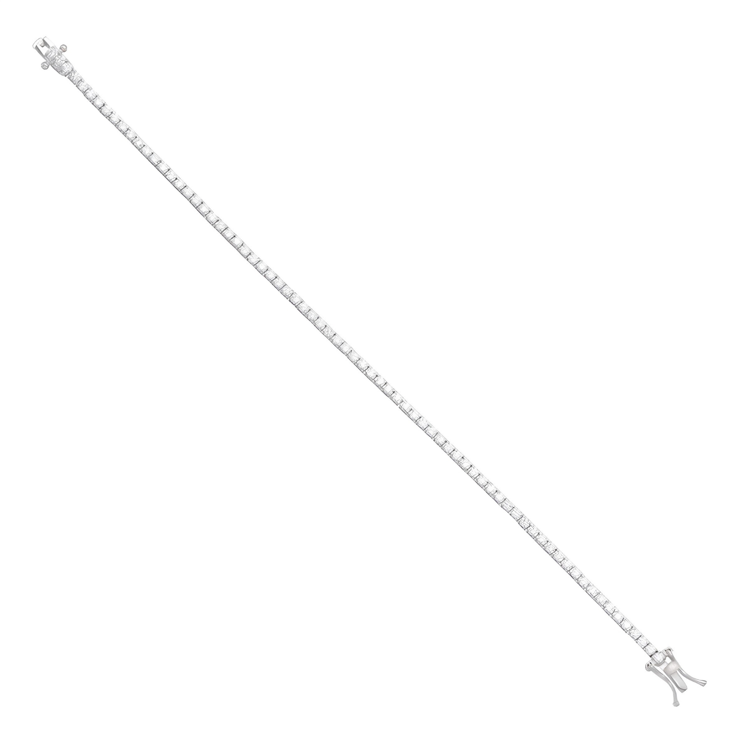 RIVIERA BRACELET IN 18K WHITE GOLD WITH DIAMONDS