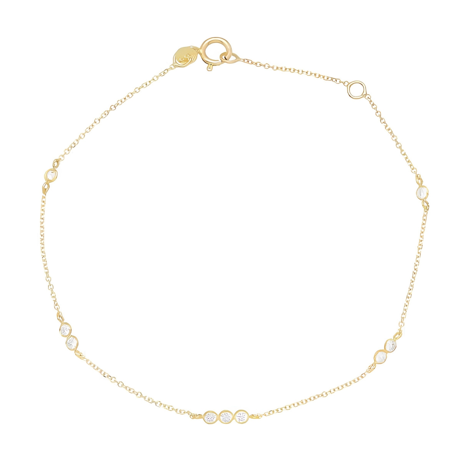 GOLD CROSS BRACELET WITH DIAMONDS