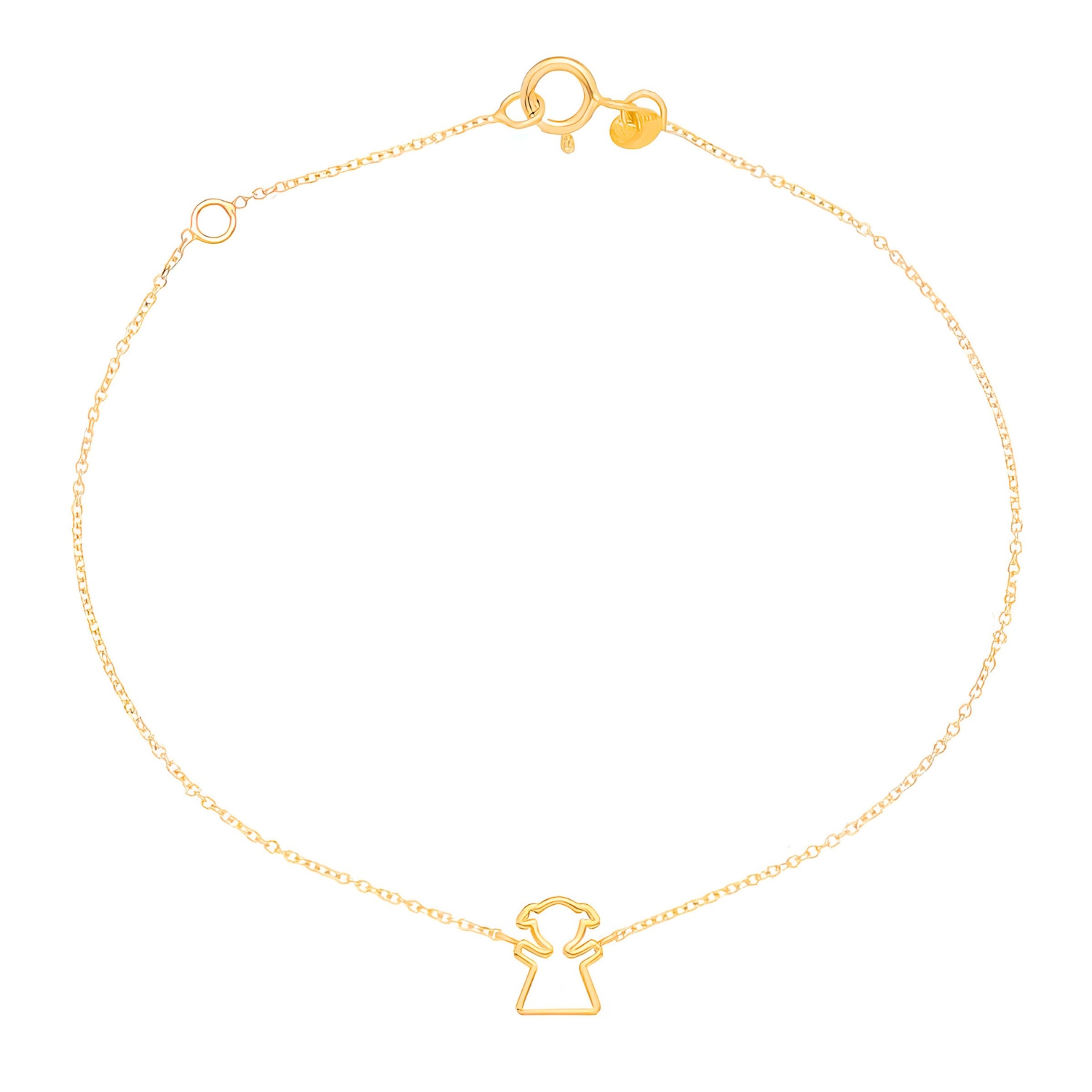 GOLD BRACELET WITH GIRL FIGURE