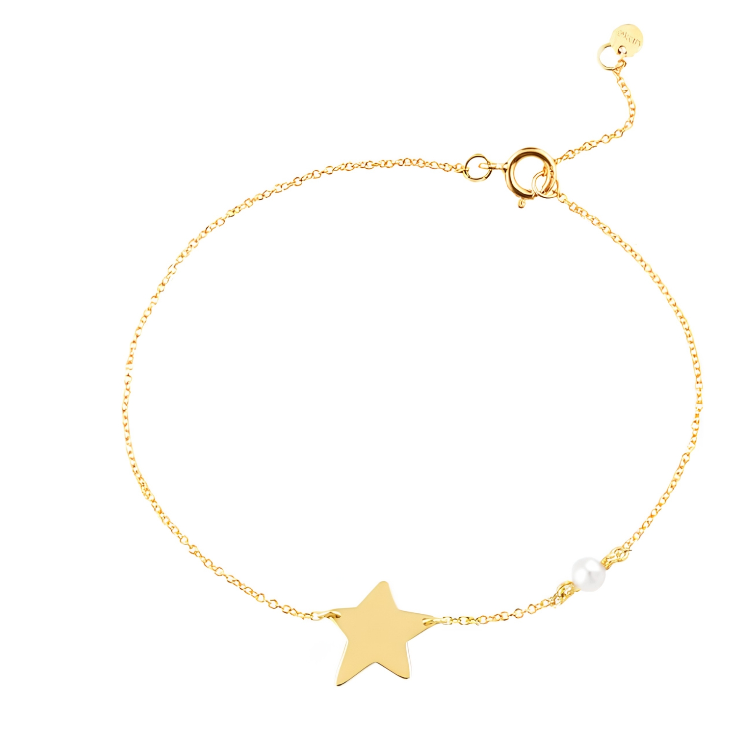 BRACELET GOLD K14 STAR WITH PEARL