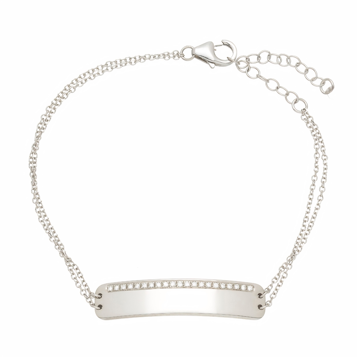 14K WHITE GOLD BRACELET WITH DIAMONDS