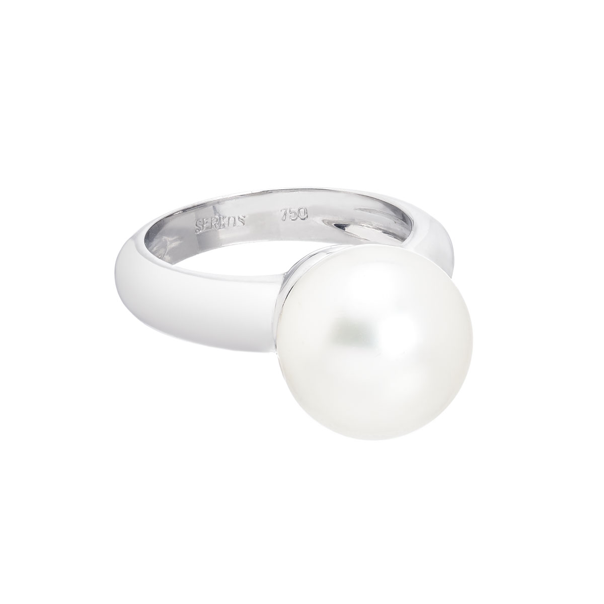 RING WITH SOUTHSEA PEARL K18 WHITE GOLD