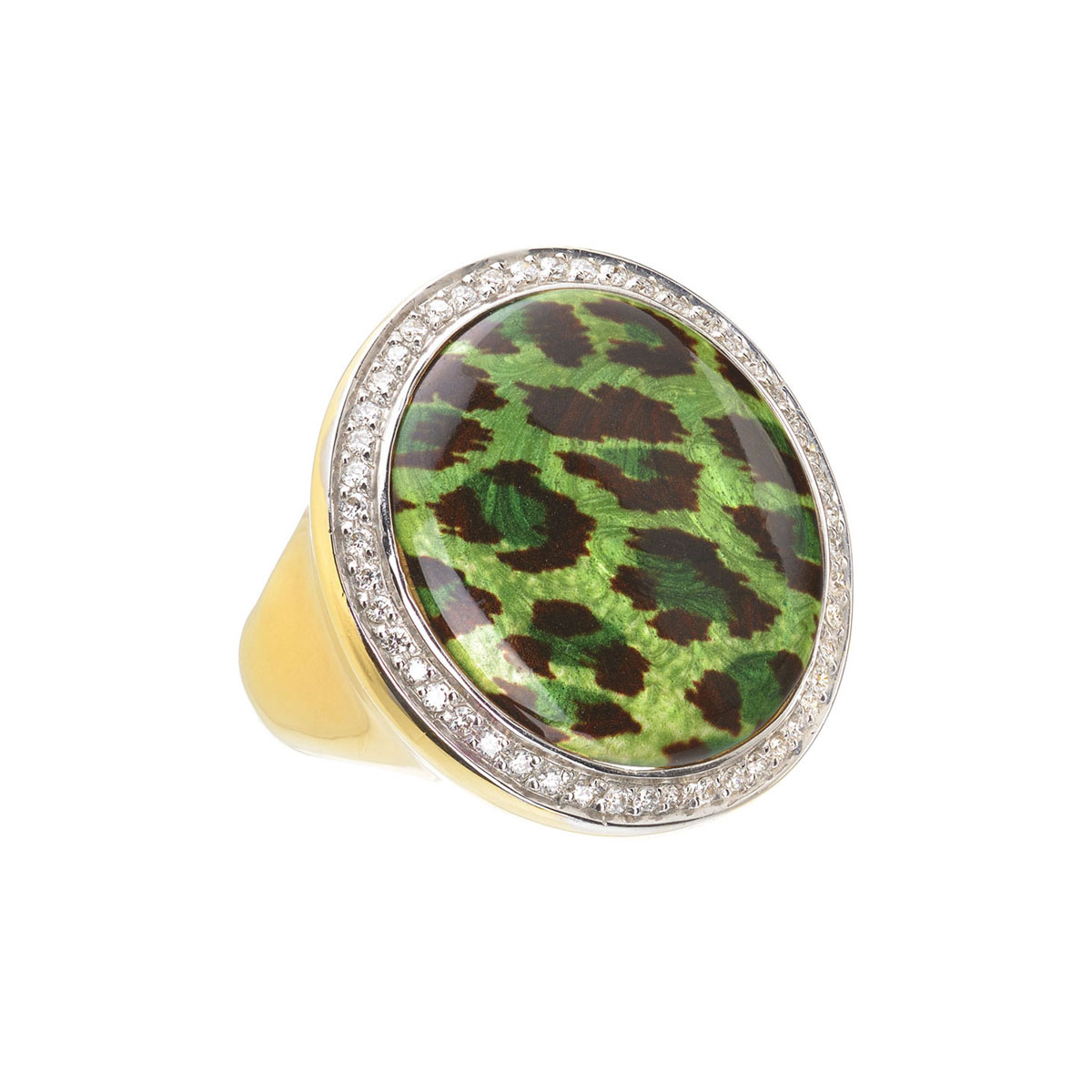 DIAMOND RING K18 YELLOW GOLD