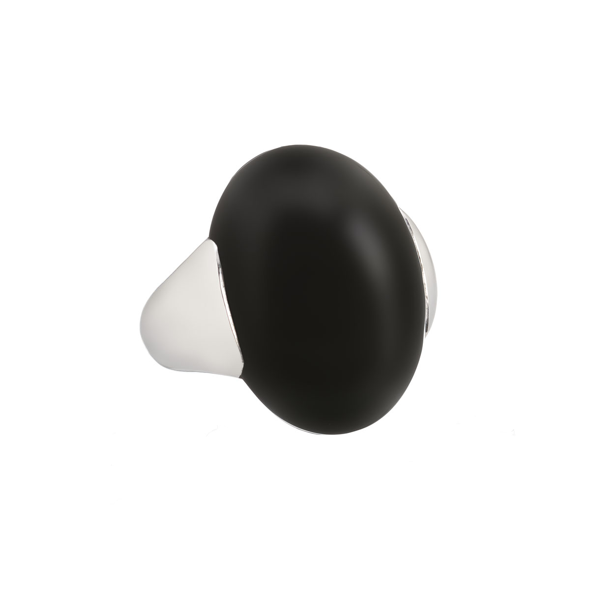 RING WITH JADE K18 WHITE GOLD