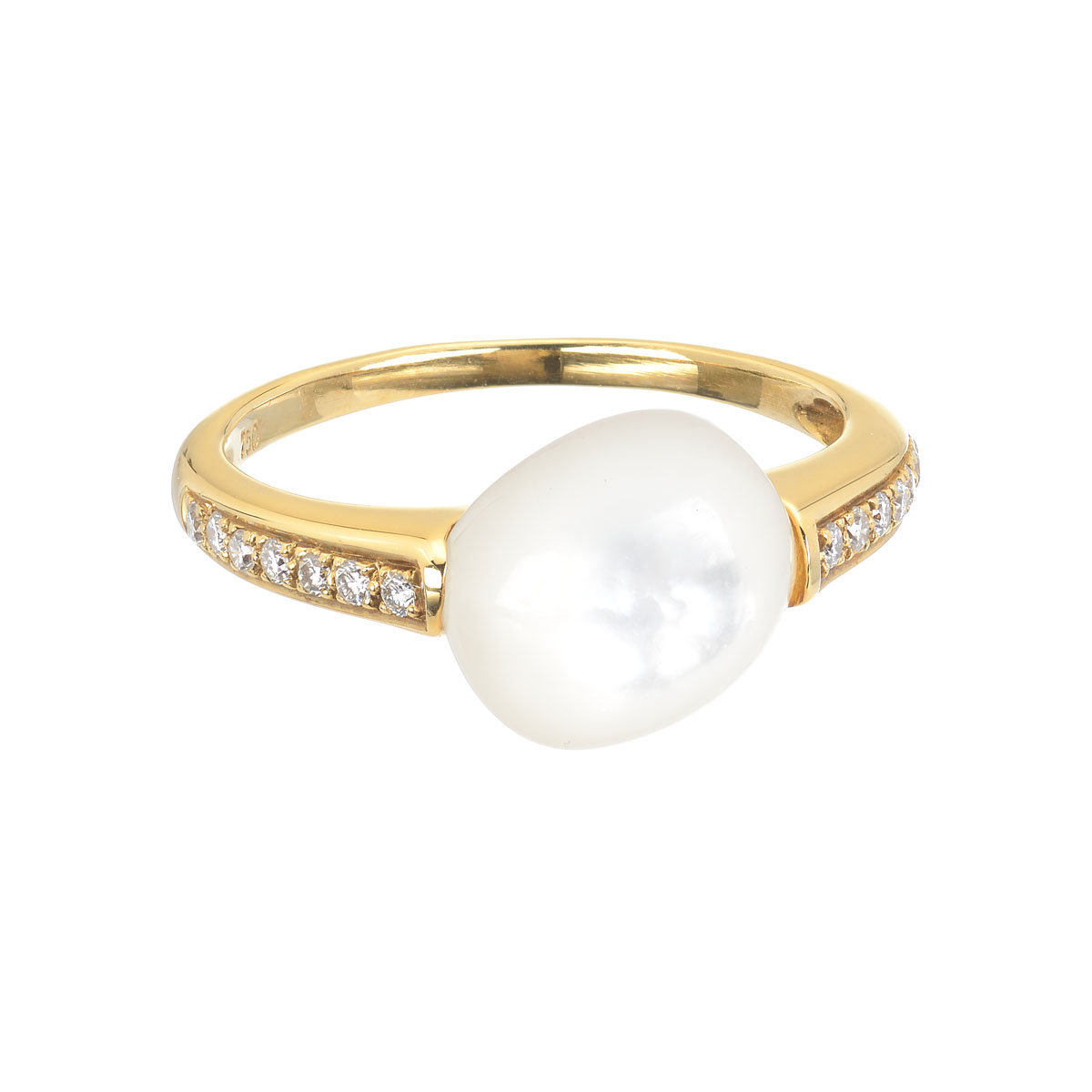 DIAMOND RING K18 YELLOW GOLD