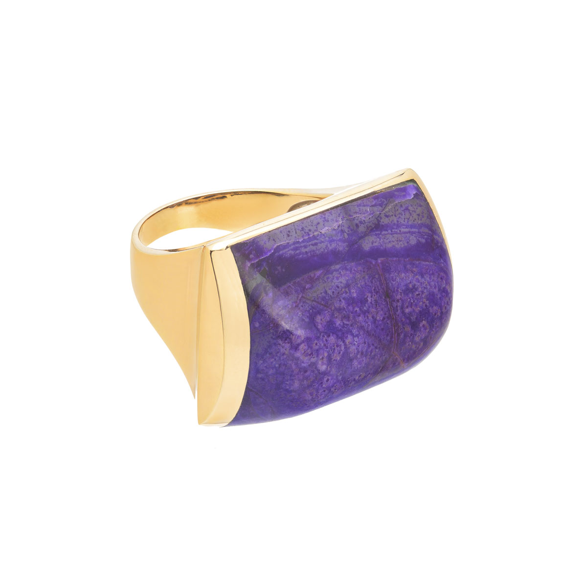 RING WITH SEMI-PRECIOUS STONE 18K ROSE GOLD