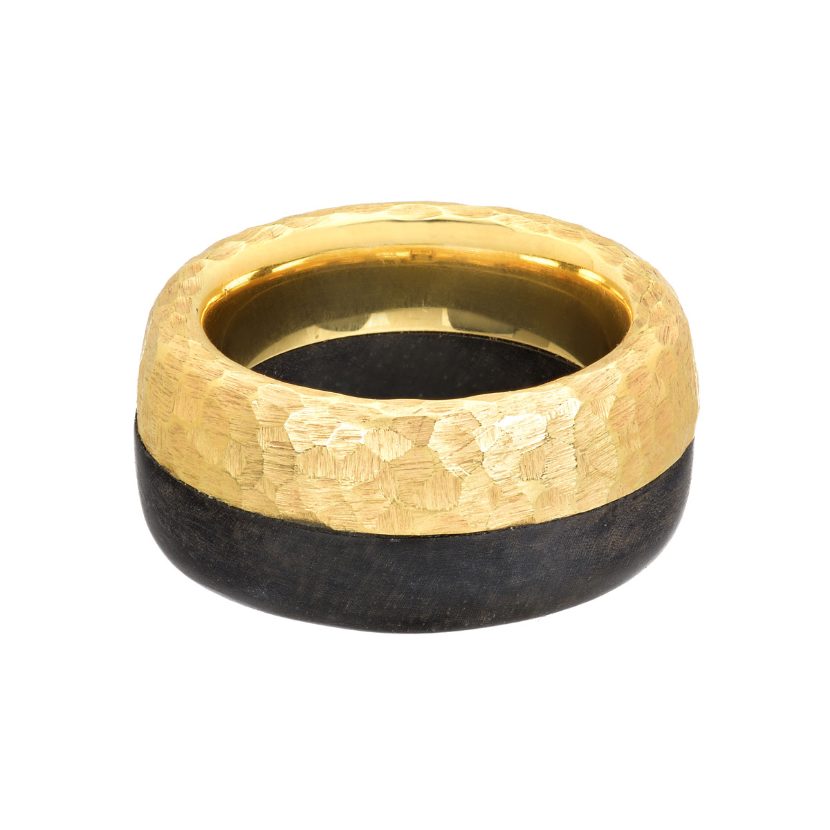 RING K18 YELLOW GOLD WITH EBONY