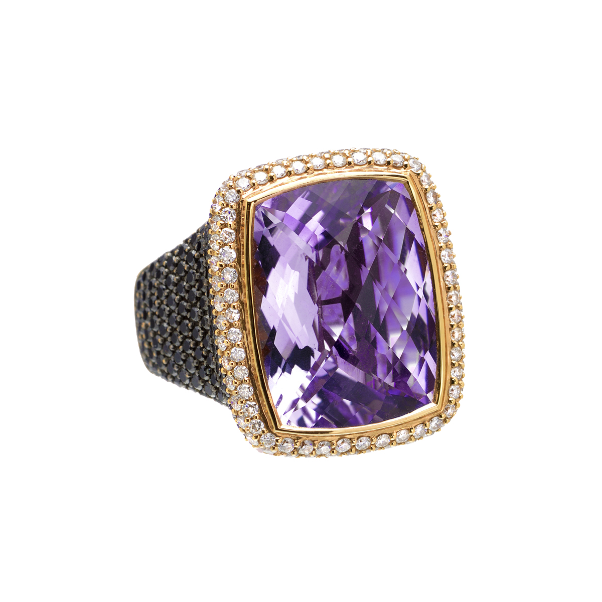 ROSE GOLD RING K18 WITH DIAMONDS