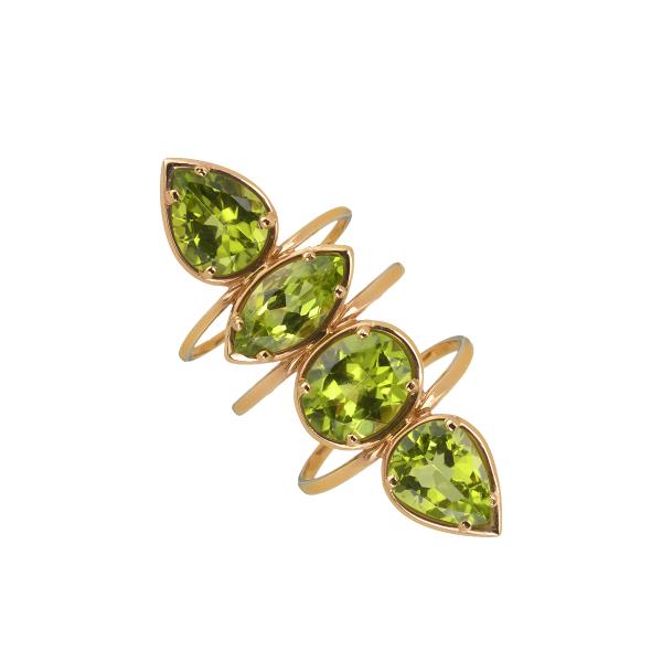ROSE GOLD RING WITH PERIDOT