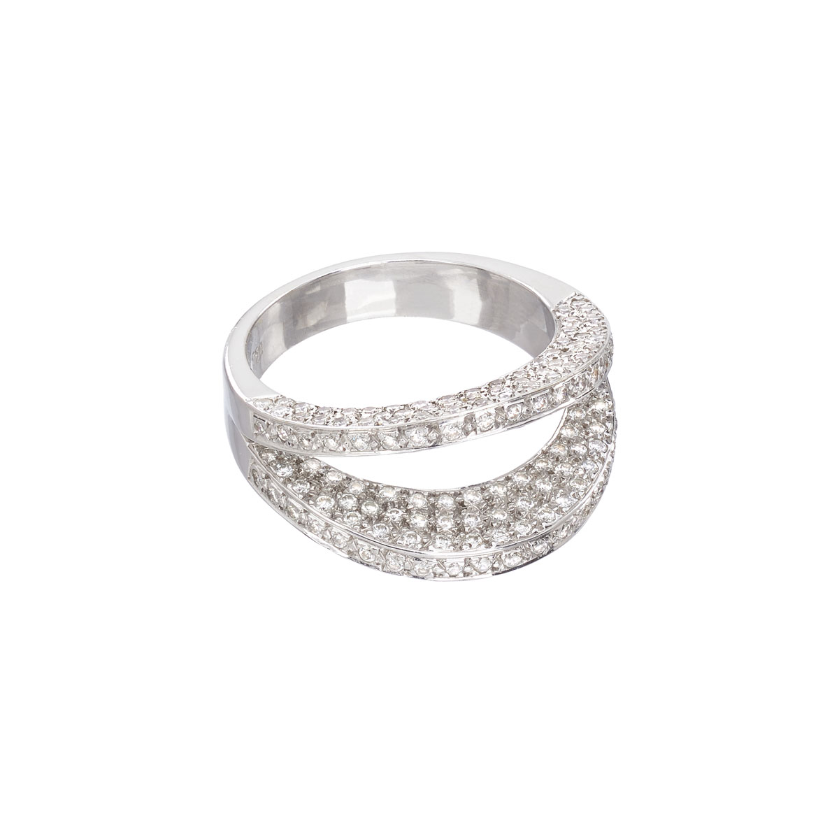 DIAMOND RING K18 WHITE GOLD