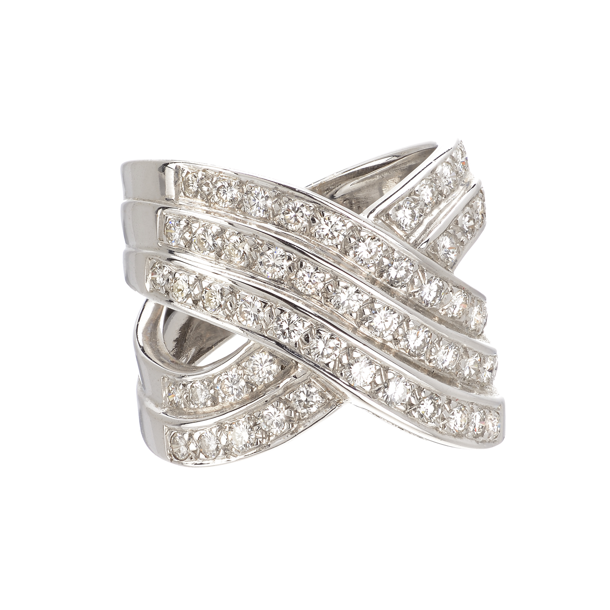 K18 WHITE GOLD DIAMOND RING