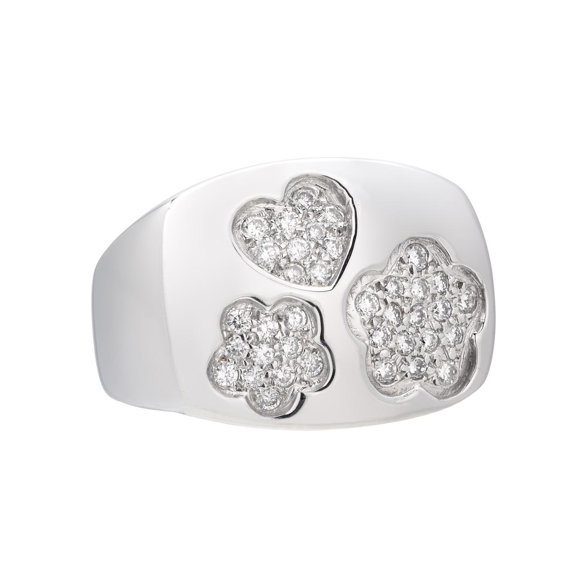K18 WHITE GOLD DIAMOND RING
