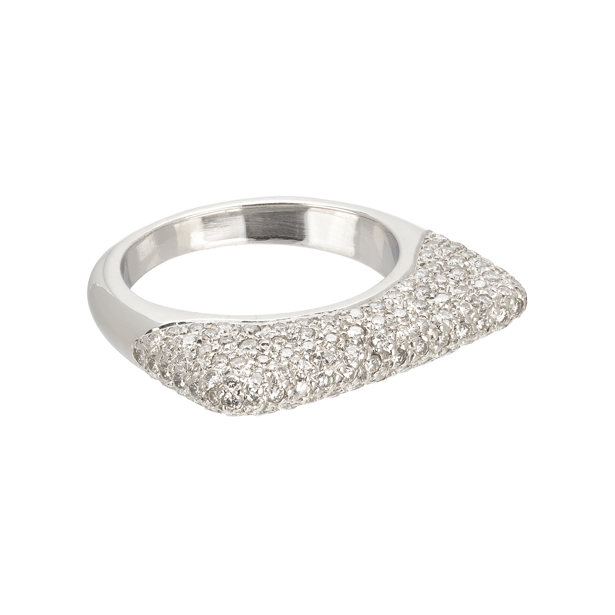 K18 WHITE GOLD DIAMOND RING