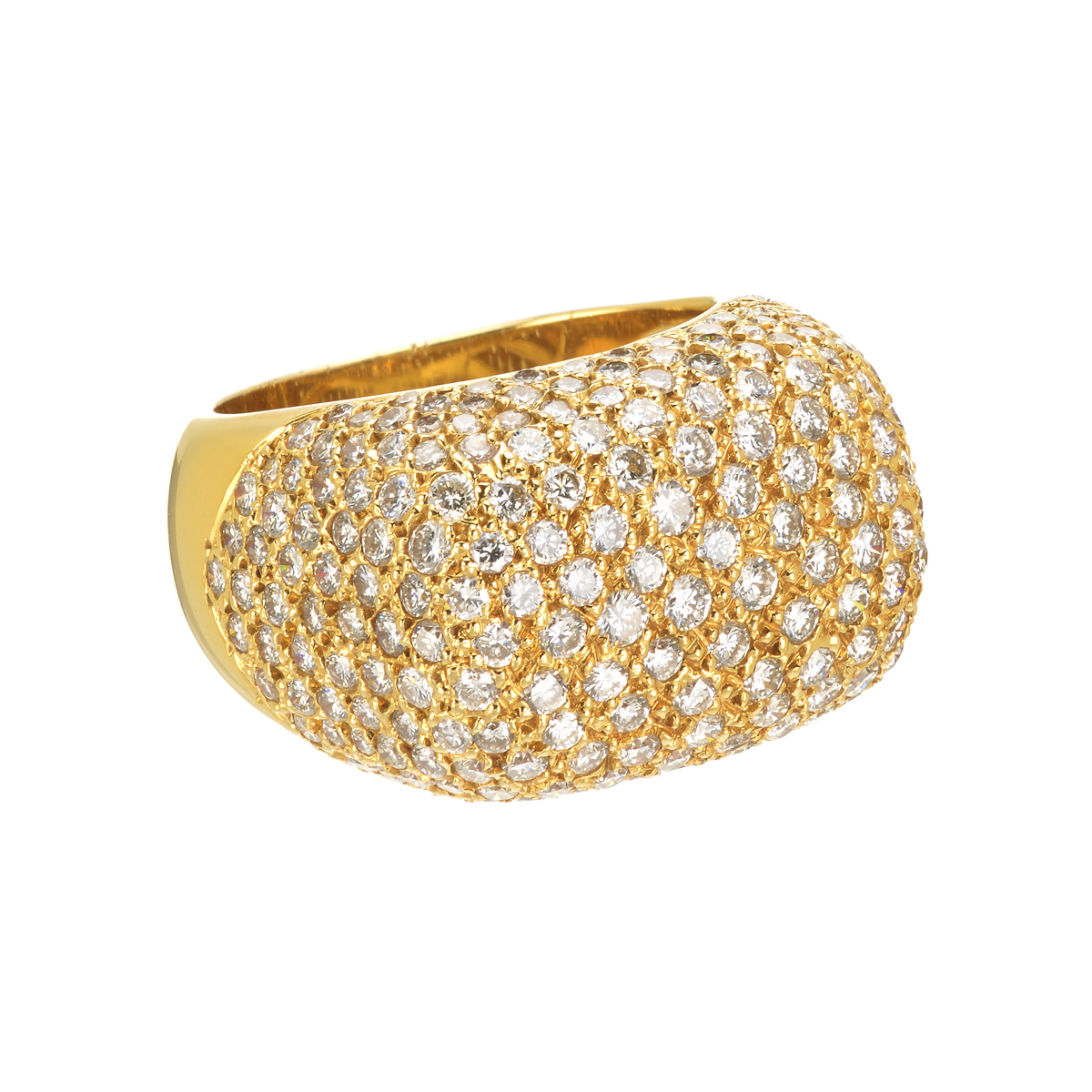 K18 YELLOW GOLD DIAMOND RING